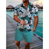 Beach Style Short Sleeve Shirt Men's Suit