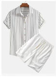 Beach Style Short Sleeve Shirt Men's Suit